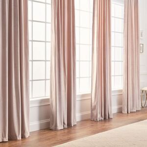 Chanasya -  2pk Solid Velvet Room Darkening Window Cu Pink